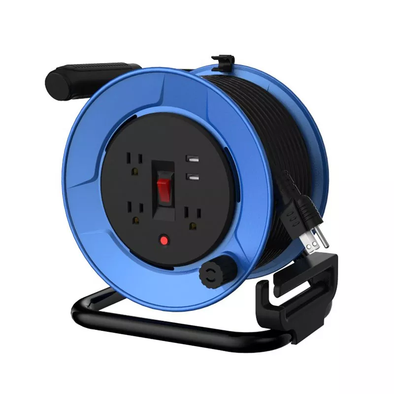 3 vývody plastové naviják USB2.4A naviják 50 stop s ochranou přetížení