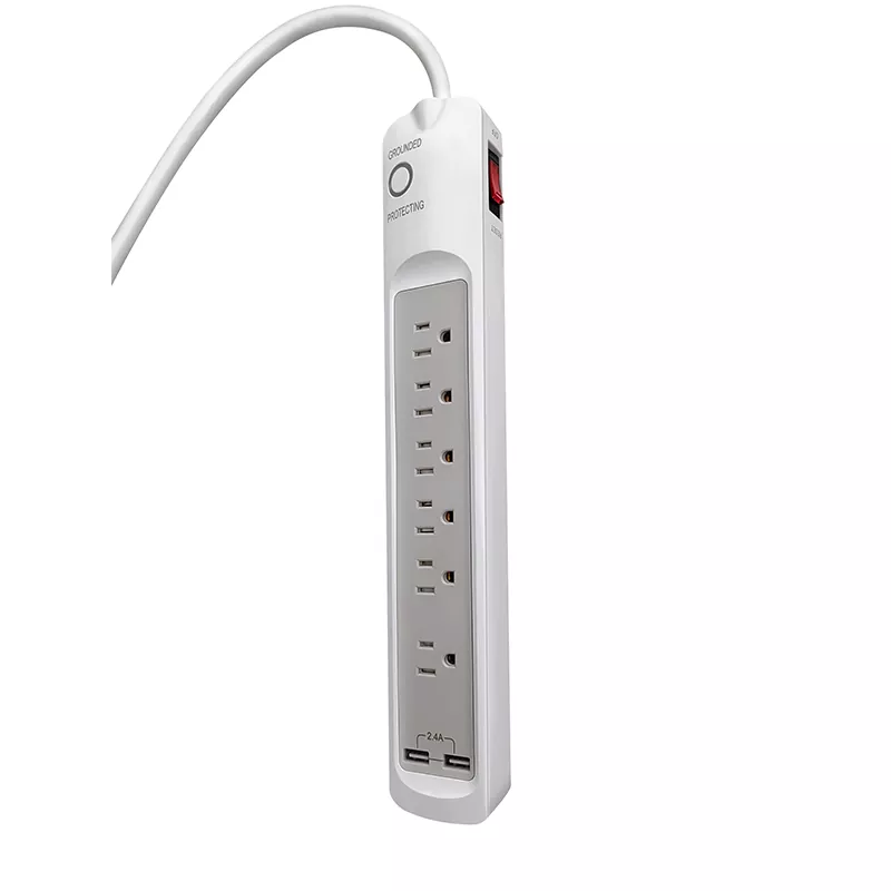 6 zásuvek Napájecí proužek USB 2.4a