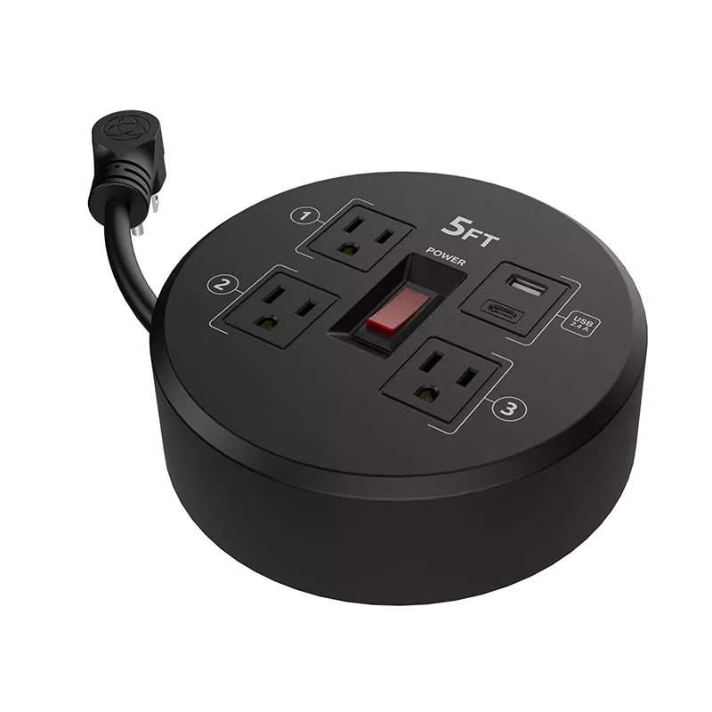 Mini 3 vývody USB2.4A Plastová naviják